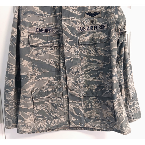 US Military Cargo Jacket 42R Tiger Camo BDU Combat Tactical Air Force Field Coat - Picture 4 of 10